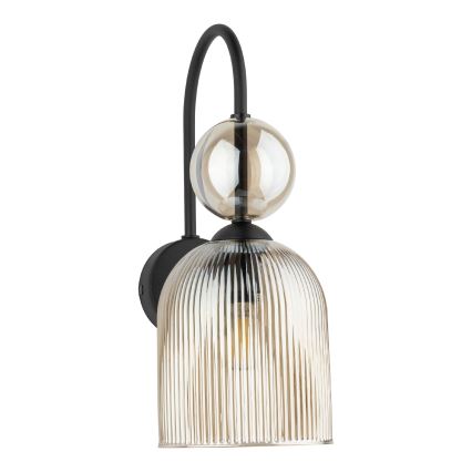 Nástěnné svítidlo SOPHIA 1xE14/10W/230V černá/kouřová béžová
