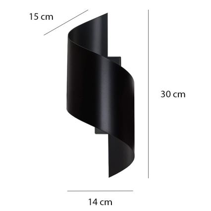 Nástěnné svítidlo SPINER 1xG9/8W/230V černá