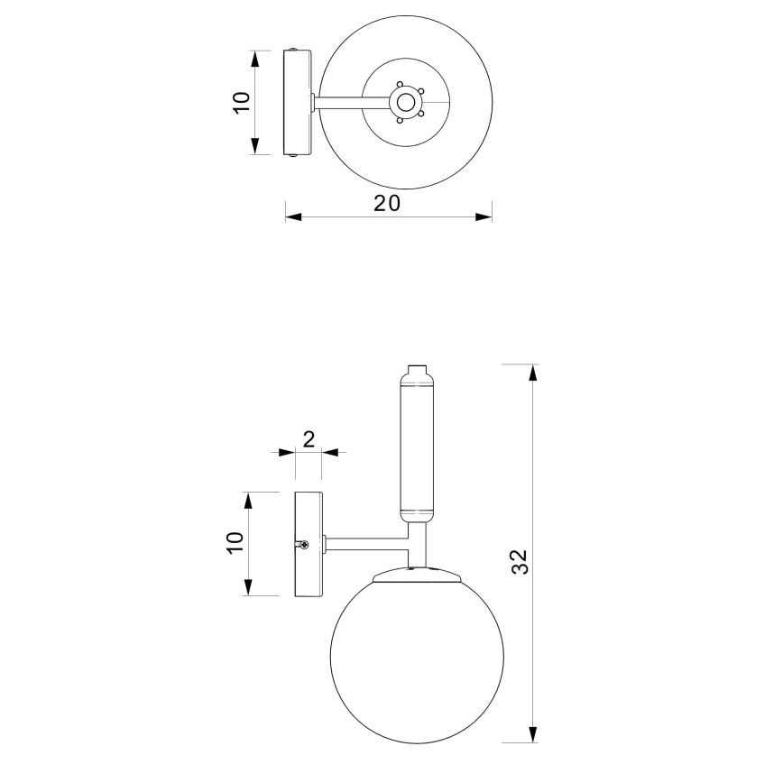 Nástěnné svítidlo SPIRA 1xE14/15W/230V černá