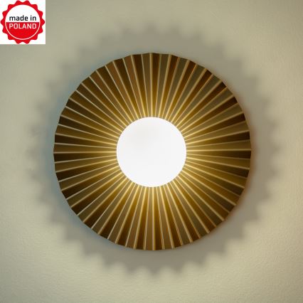 Nástěnné svítidlo SUNPLISS 1xG9/10W/230V pr. 35 cm zlatá/krémová