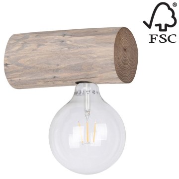 Nástěnné svítidlo TRABO 1xE27/25W/230V borovice – FSC certifikováno