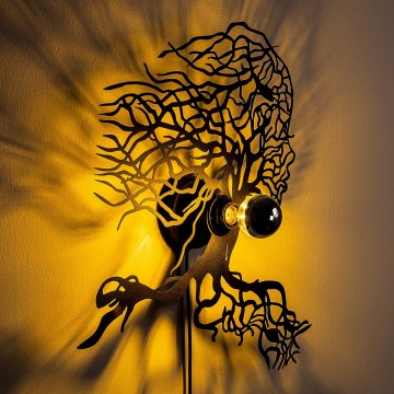Nástěnné svítidlo TREE WOMAN 1xE27/40W/230V černá