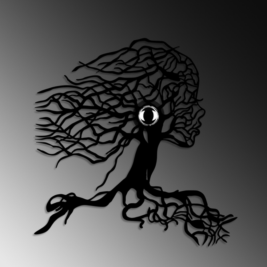 Nástěnné svítidlo TREE WOMAN 1xE27/40W/230V černá