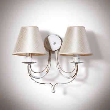 Nástěnné svítidlo VERSA 2xE14/40W/230V bílé 31 cm