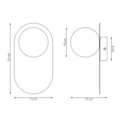 Nástěnné svítidlo VIVA 1xG9/8W/230V šedá