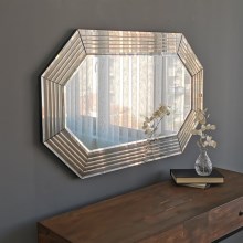 Nástěnné zrcadlo 60x100 cm bronzová