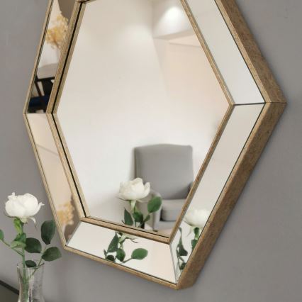 Nástěnné zrcadlo 60x52 cm stříbrná