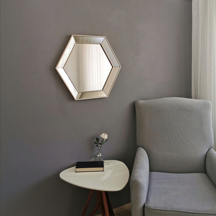 Nástěnné zrcadlo 60x52 cm stříbrná