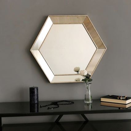 Nástěnné zrcadlo 60x52 cm stříbrná