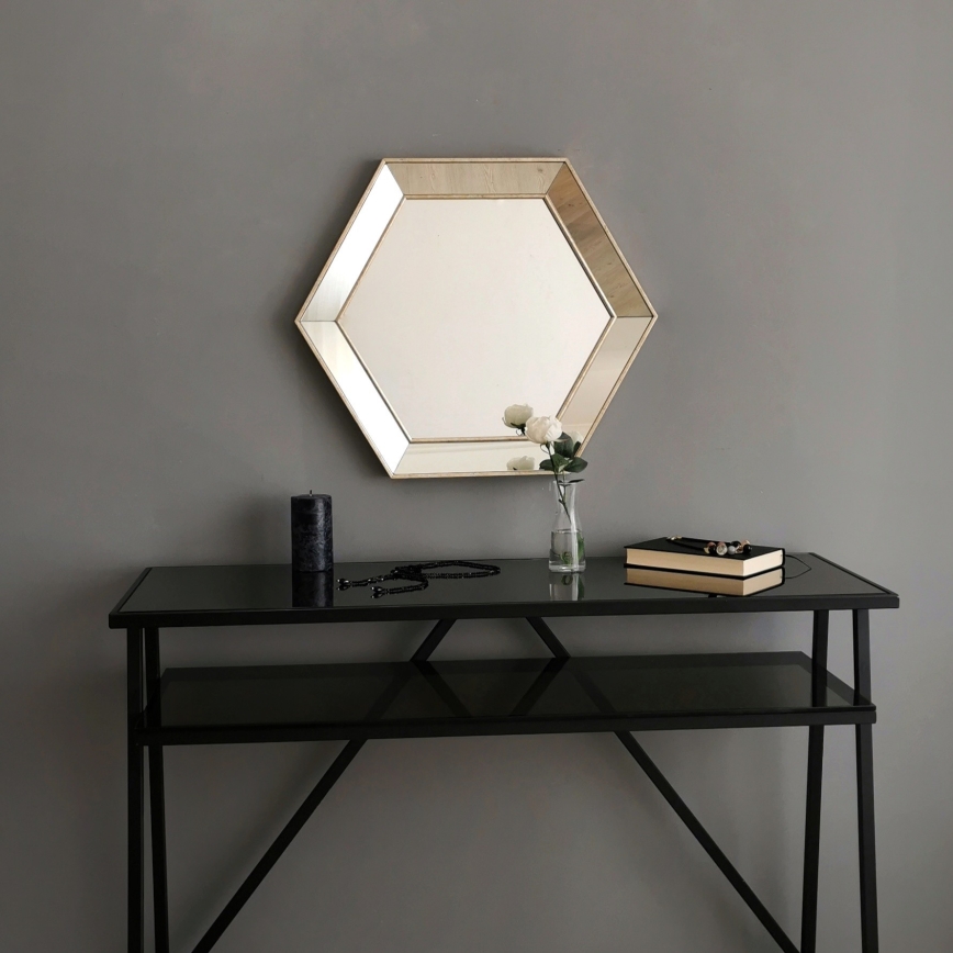 Nástěnné zrcadlo 60x52 cm stříbrná