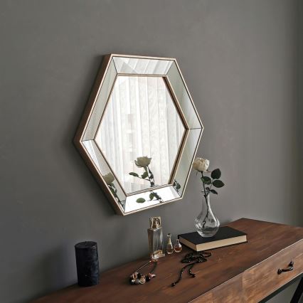 Nástěnné zrcadlo 60x52 cm stříbrná