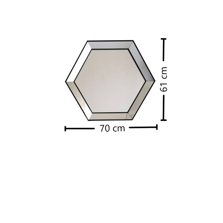 Nástěnné zrcadlo 61x70 cm stříbrná