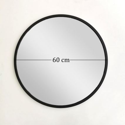 Nástěnné zrcadlo AYNA 60 cm černá