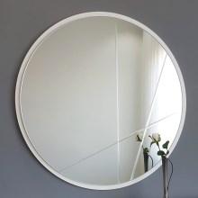 Nástěnné zrcadlo pr. 60 cm stříbrná