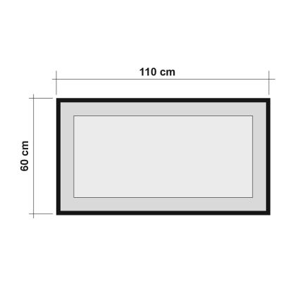 Nástěnné zrcadlo QUANTUM 60x110 cm hnědá/černá