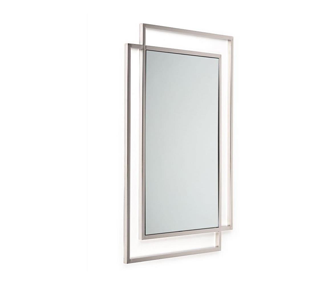  HowHomely Nástěnné zrcadlo VIDO 110x80 cm chrom DD0389