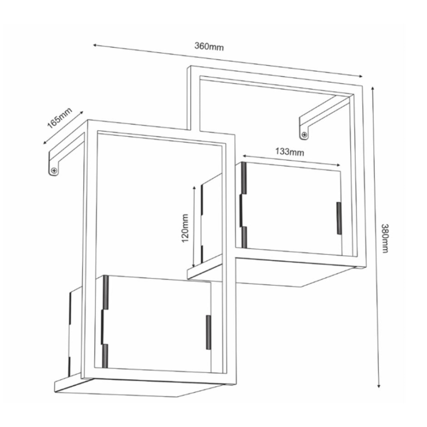 Nástěnný květináč 38x35,5 cm