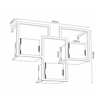 Nástěnný květináč 38x53 cm