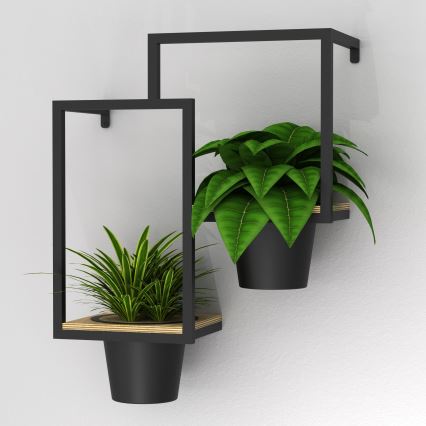 Nástěnný květináč 46x36 cm černá