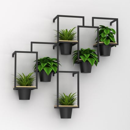 Nástěnný květináč 46x36 cm černá