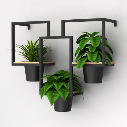 Nástěnný květináč 46x53 cm černá