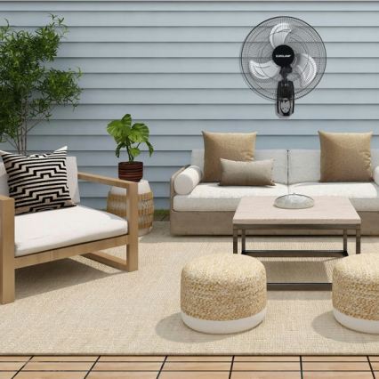 Nástěnný ventilátor 90W/230V pr. 50 cm černá