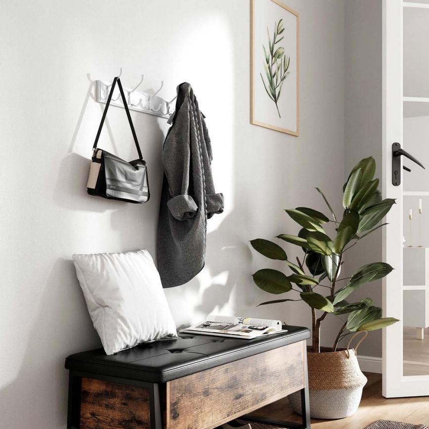 Nástěnný věšák KATE bílá