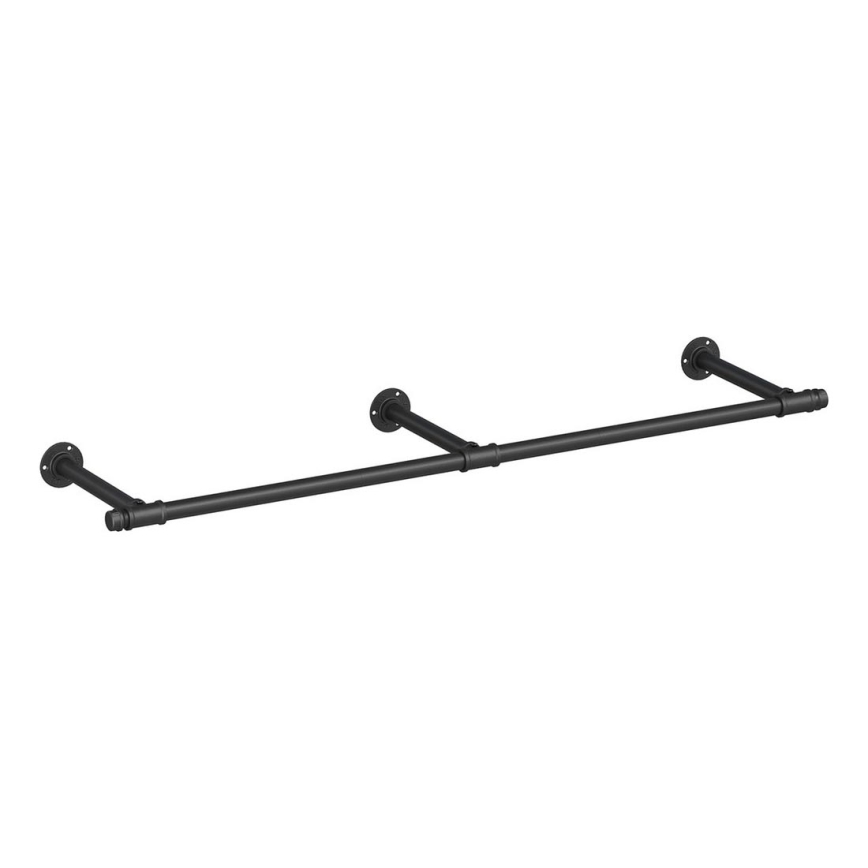 Nástěnný věšák na ramínka LINEA černá