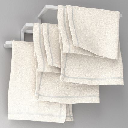 Nástěnný věšák na ručníky 19x58 cm bílá