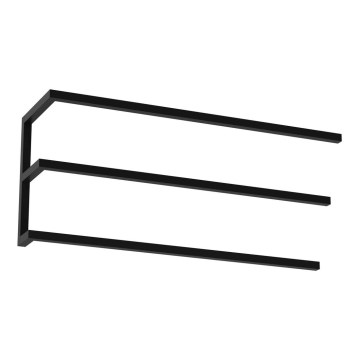 Nástěnný věšák na ručníky 25x60 cm černá