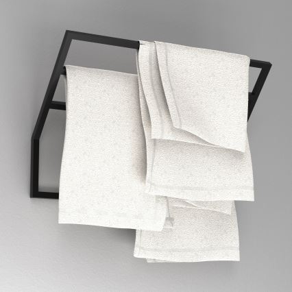Nástěnný věšák na ručníky 37x60 cm černá