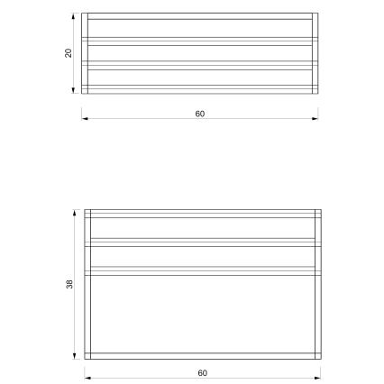 Nástěnný věšák na ručníky 37x60 cm černá