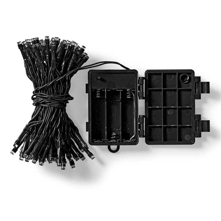 LED  venkovní řetěz 48xLED/7 funkcí/3xAA 4,1m IP44 teplá bílá