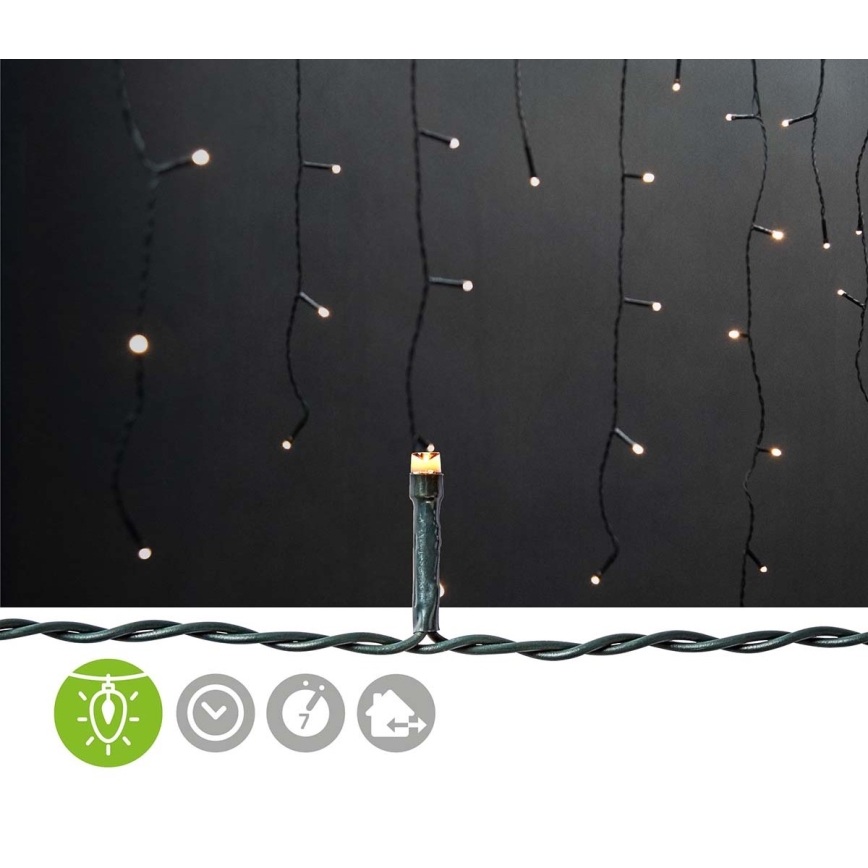 LED Venkovní  závěs 180xLED/7 funkcí 10,9m IP44 teplá bílá