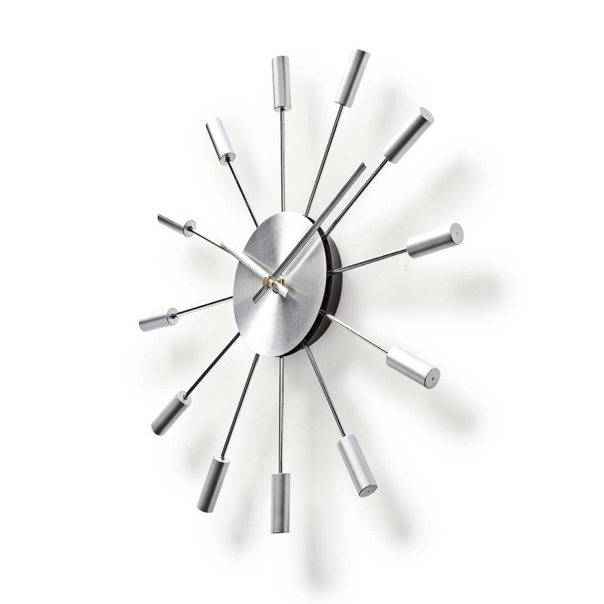 Kovové nástěnné hodiny 1xAA 34 cm