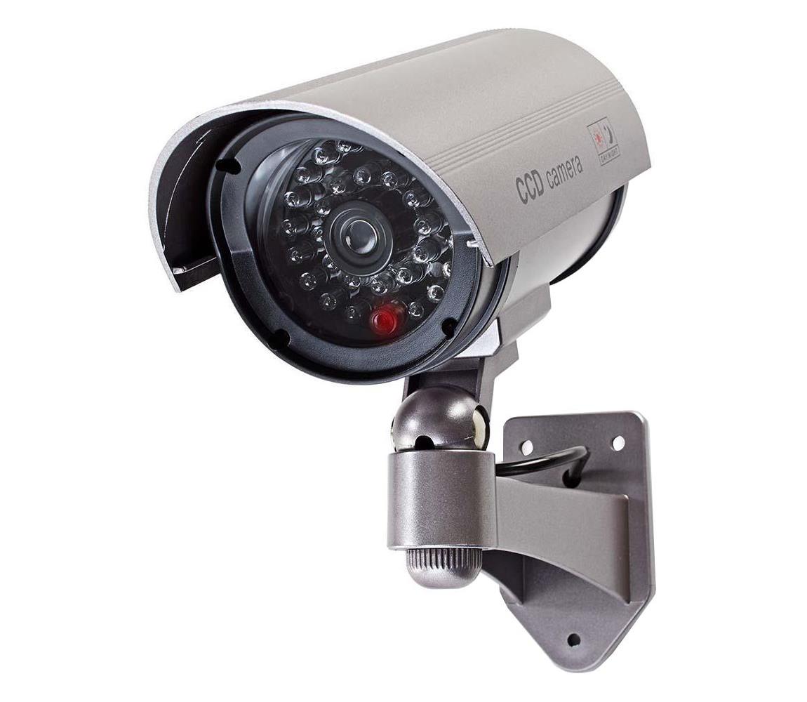   DUMCB40GY - LED Maketa bezpečnostní kamery 2xAA IP44 