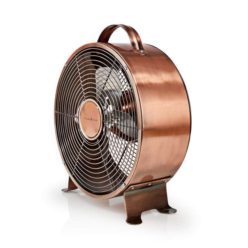 Stolní ventilátor RETRO 20W/230V měděná pr.25 cm