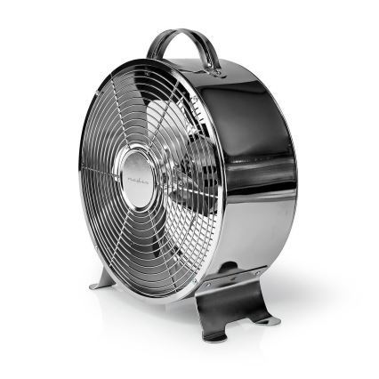 Stolní ventilátor RETRO 20W/230V matný chrom pr.25 cm