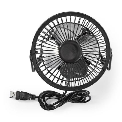 Stolní ventilátor 3W/USB 10 cm černá