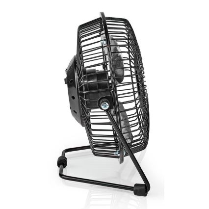 Stolní ventilátor 3W/USB 15 cm černá