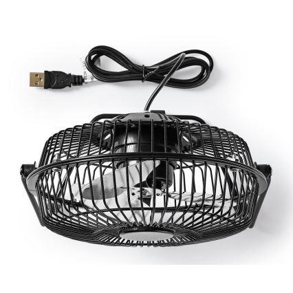 Stolní ventilátor 3W/USB 15 cm černá