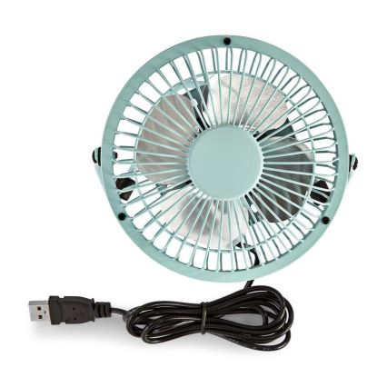 Stolní ventilátor 3W/USB 10 cm modrá