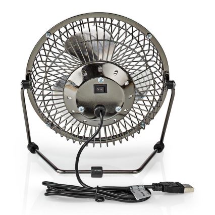 Stolní ventilátor 3W/USB 15 cm antracit