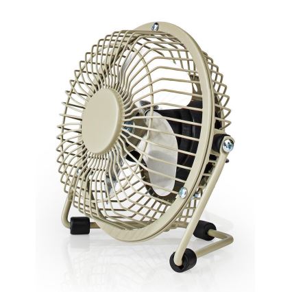Stolní ventilátor 3W/USB 10 cm šedá