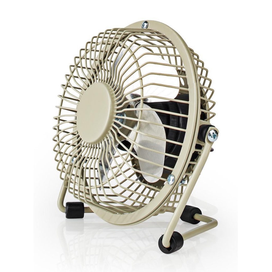 Stolní ventilátor 3W/USB 10 cm šedá