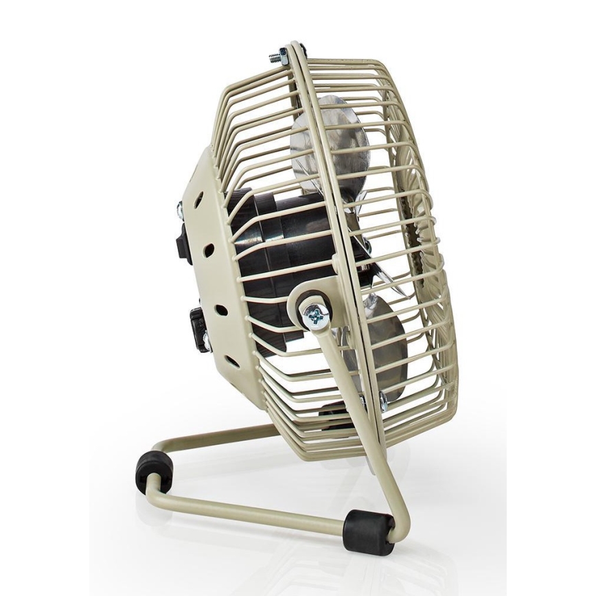 Stolní ventilátor 3W/USB 10 cm šedá