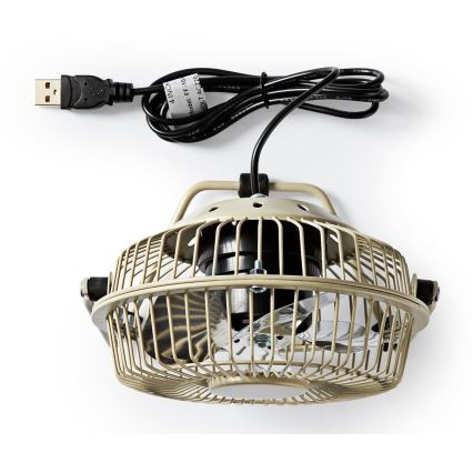 Stolní ventilátor 3W/USB 10 cm šedá
