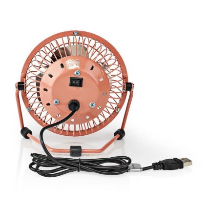 Stolní ventilátor 3W/USB 10 cm rosegold