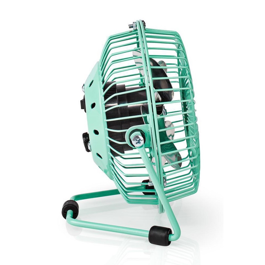 Stolní ventilátor 3W/USB 10 cm tyrkysová