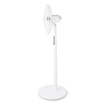 Stojanový ventilátor s teploměrem a LED displejem 45W/230V bílá + dálkové ovládání